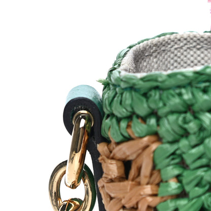 Gucci Raffia Azalea Calfskin Crochet Flower Small GG Marmont Shoulder Bag Natural Ecru Green Red New Shamarock 12 of 12