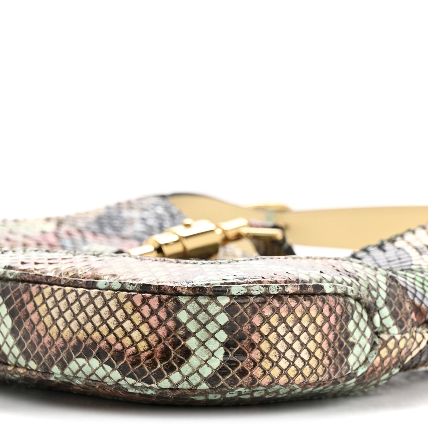 Snakeskin Calfskin Small Jackie 1961 Hobo Beige Multicolor