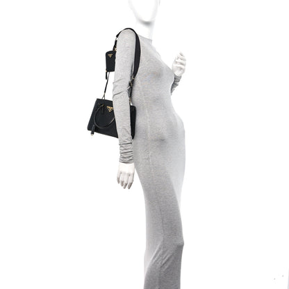 Prada Saffiano Lux Micro Galleria Shoulder Bag Black 2 of 9