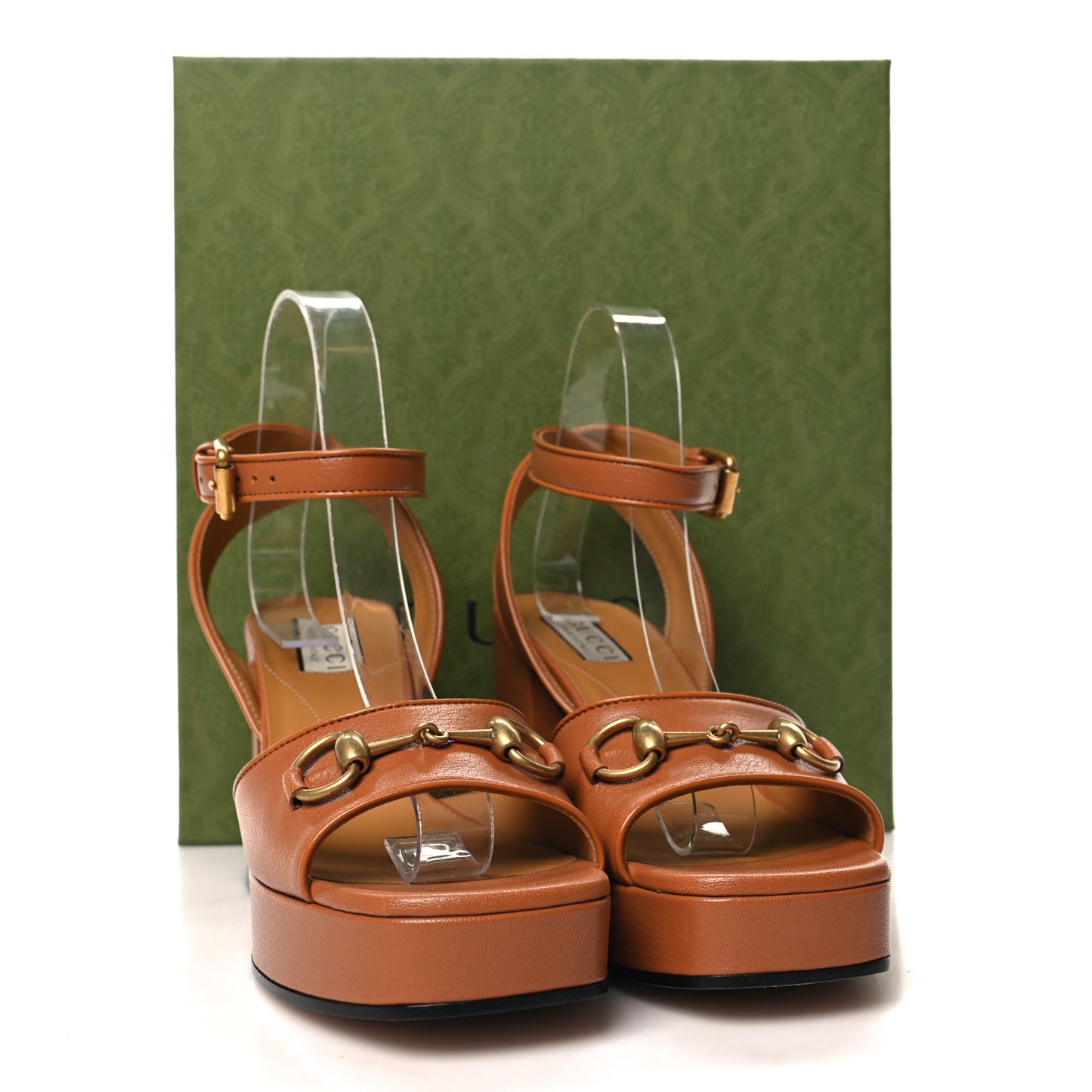 Quentin Granada Kid Horsebit 25/60mm Platform Sandals 38.5 Harness Brown