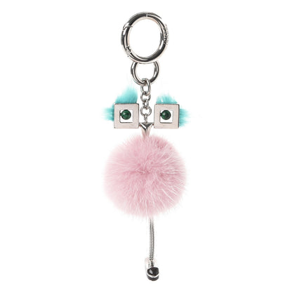 Fendi Mink Fur Chick Bag Charm Pink Multi 1 of 2