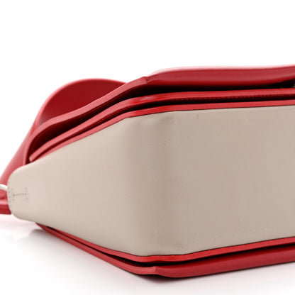 Celine Shiny Smooth Calfskin Medium Frame Shoulder Bag Poppy Red Clay 8 of 9