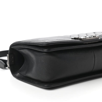 Chanel Calfskin Chevron Quilted Medium Boy Flap Black 6 of 11