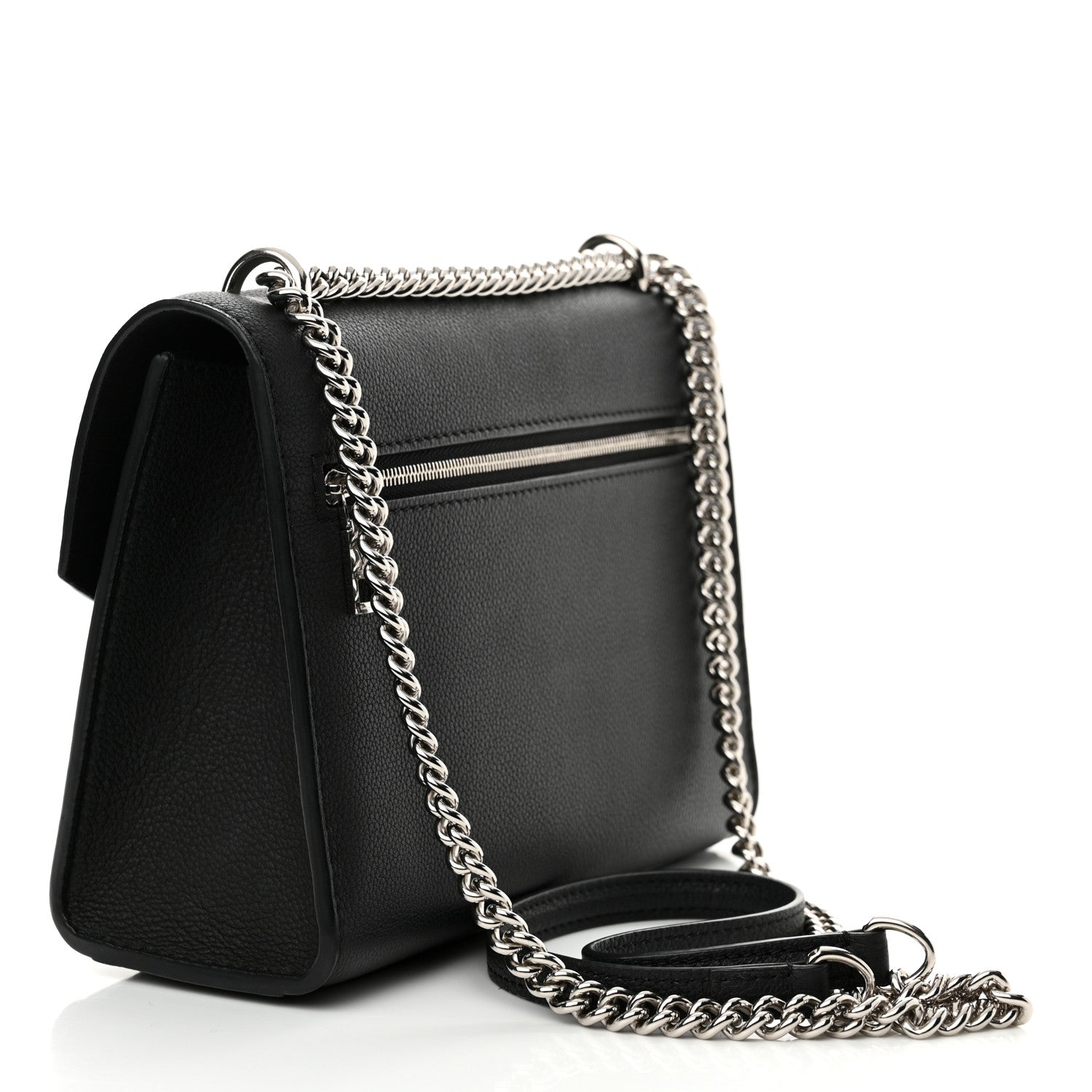 Louis Vuitton Soft Calfskin Mylockme Chain Bag BB Black 3 of 16