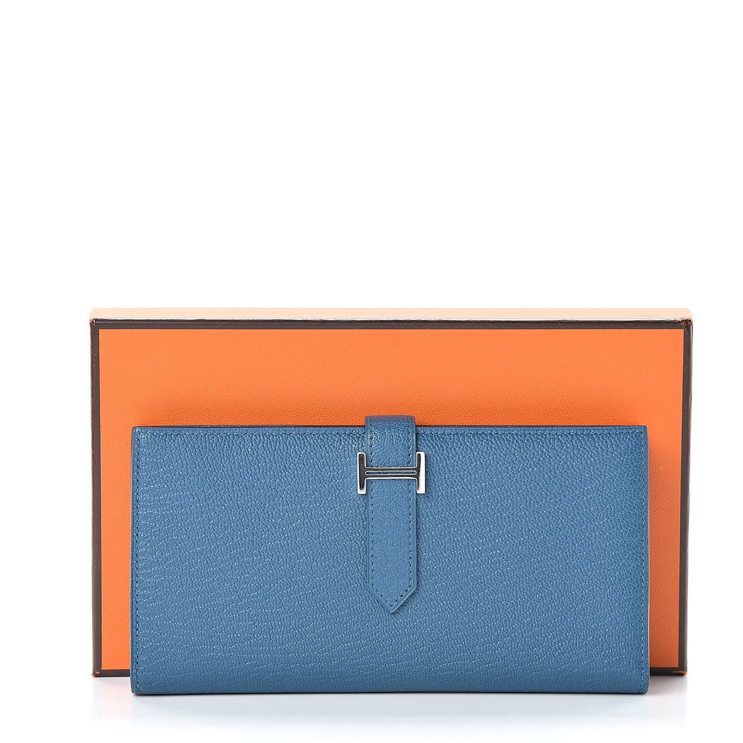 Chevre Mysore Bearn Gusset Wallet Bleu de Galice