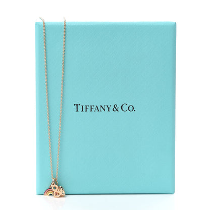Tiffany 18K Rose Gold Love Rainbow Charm Pendant Necklace 6 of 6