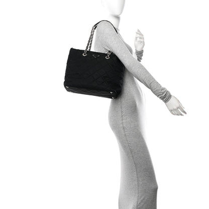 Prada Nylon Tessuto Impuntu Quilted Tote Black 2 of 11