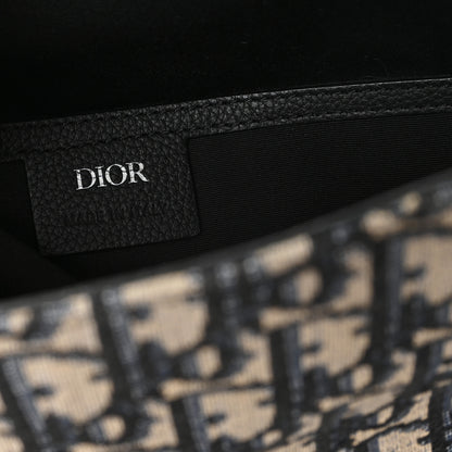 Christian Dior Oblique Grained Calfskin Maxi Gallop Backpack Blue Black 5 of 10
