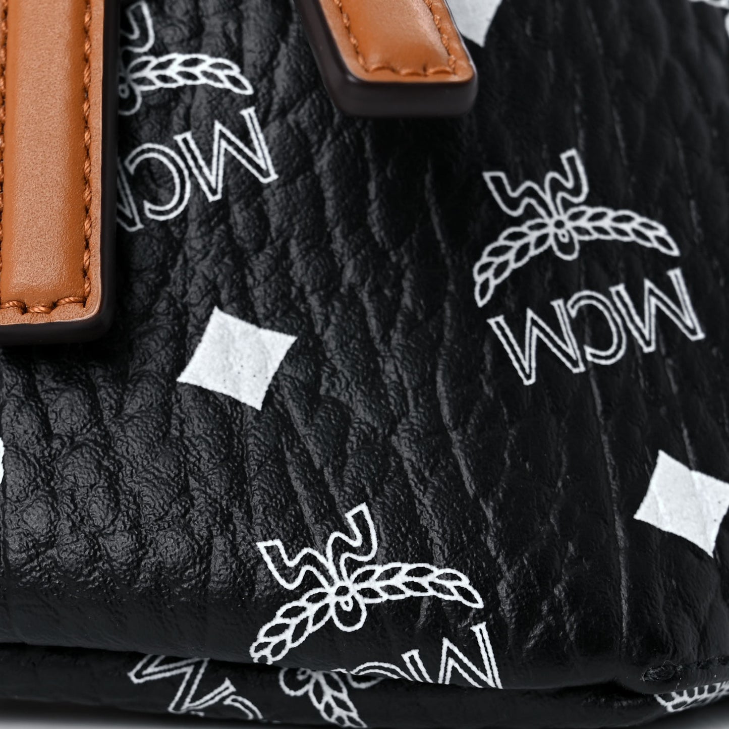 Visetos Medium Belt Bag Black Cognac