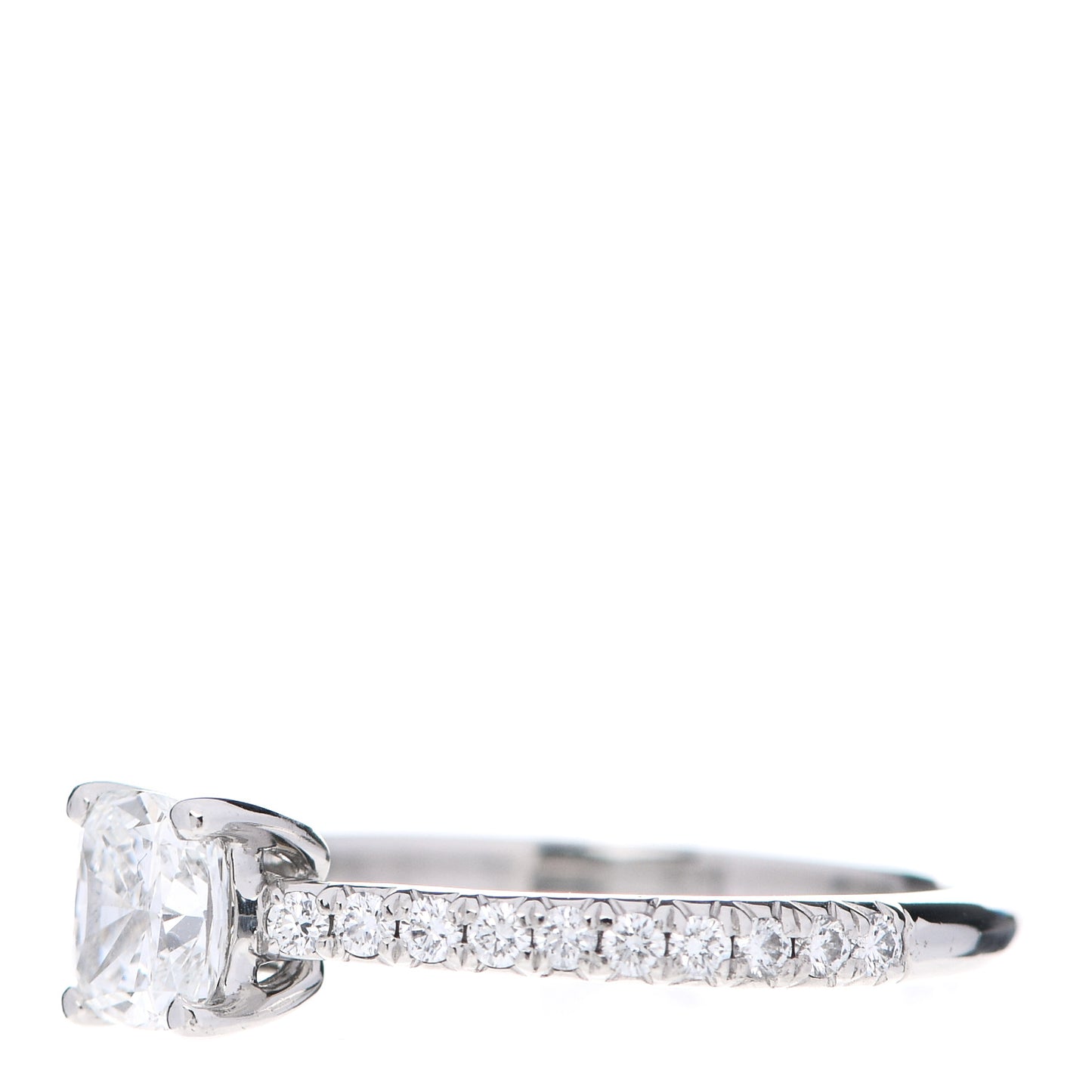 Platinum Diamond .57ct Novo Cushion Cut Engagement Ring 50 5.25