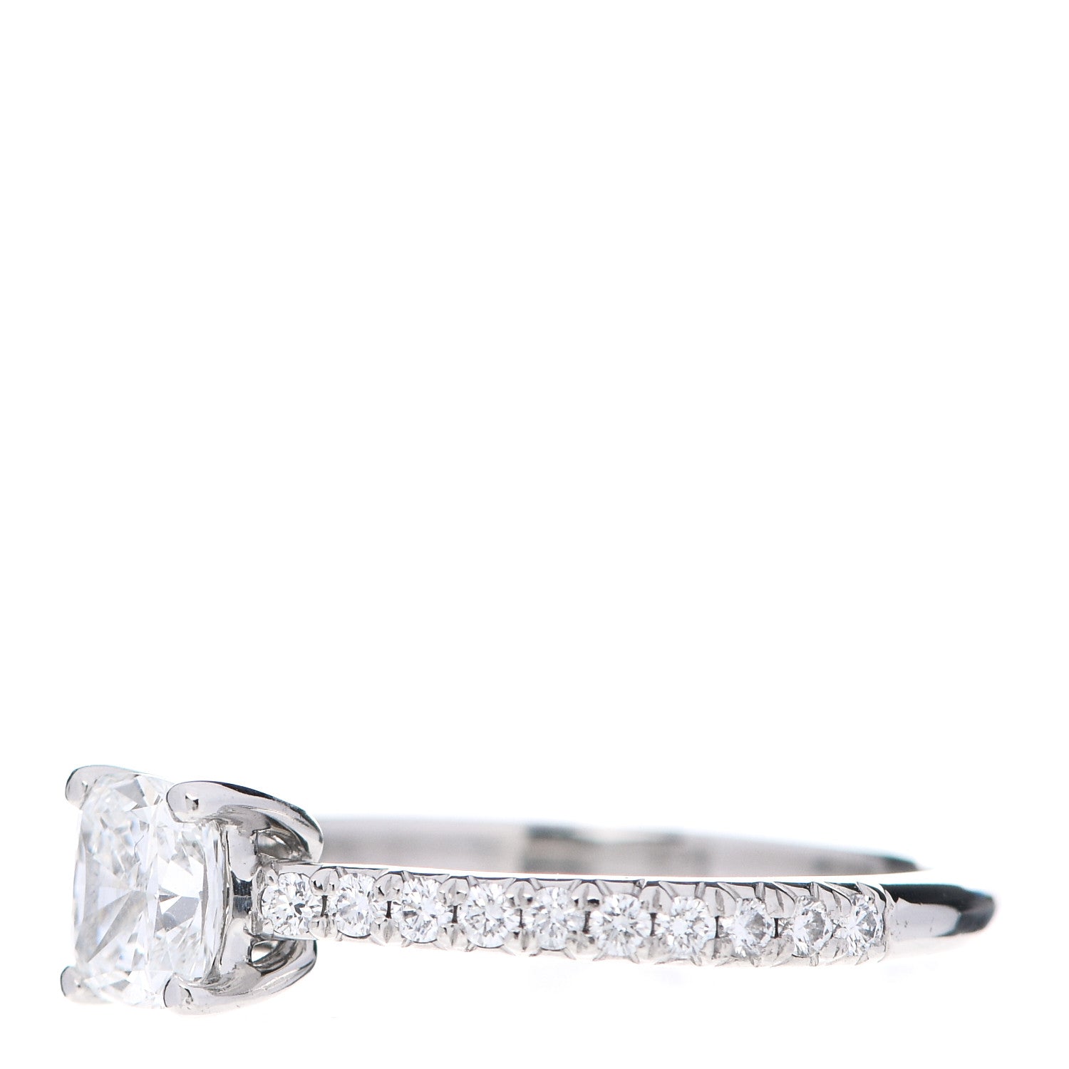 Tiffany Platinum Diamond .57ct Novo Cushion Cut Engagement Ring 50 5.25 3 of 7