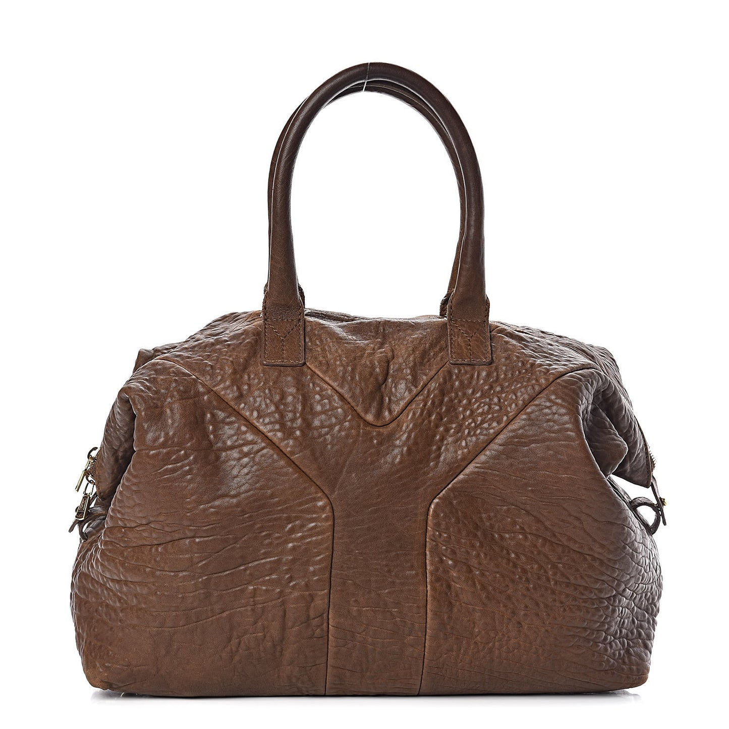 Pebbled Lambskin Medium Easy Sac Brown