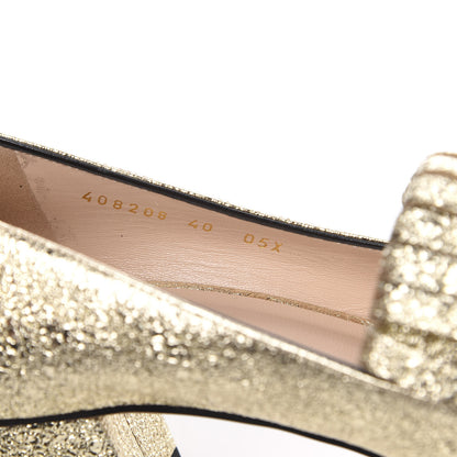Gucci Galassia GG Marmont Fringe 50mm Loafer Pumps 40 Platino 8 of 9