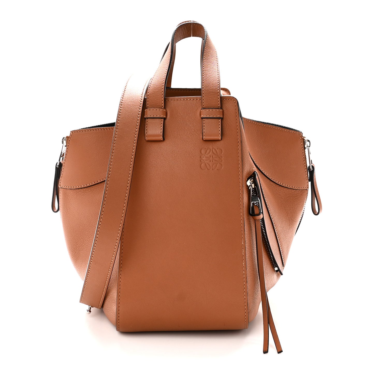 Calfskin Small Hammock Shoulder Bag Tan