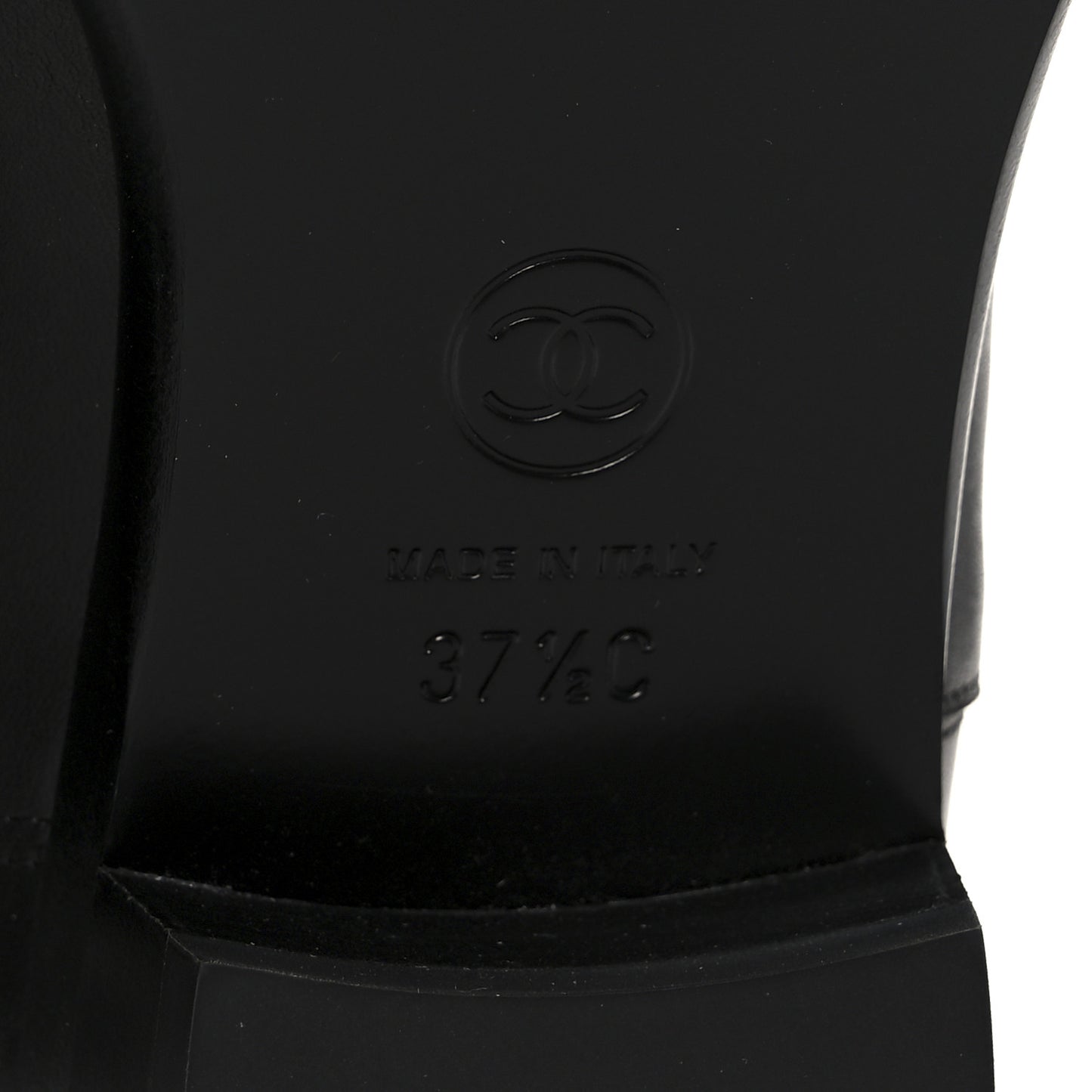 Suede Calfskin CC Short Boots 37.5 Black