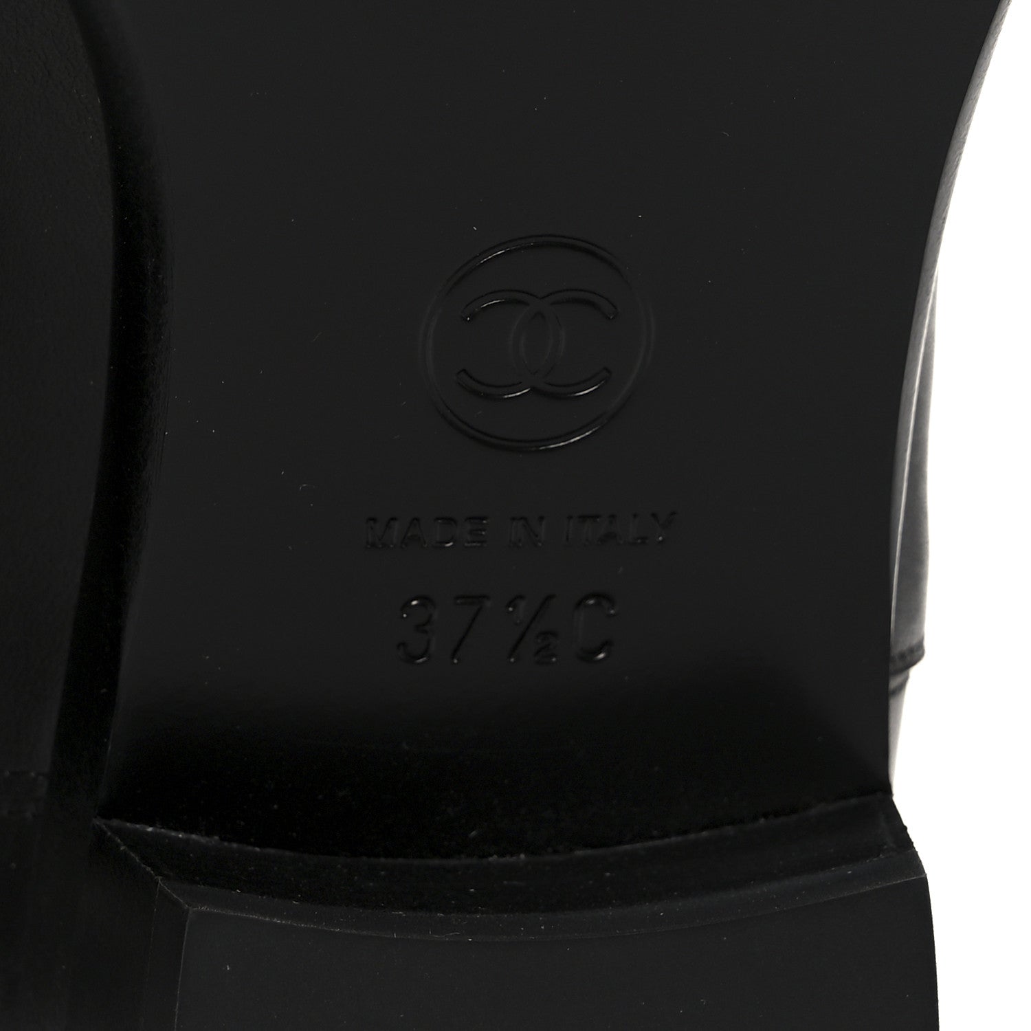 Chanel Suede Calfskin CC Short Boots 37.5 Black 7 of 10