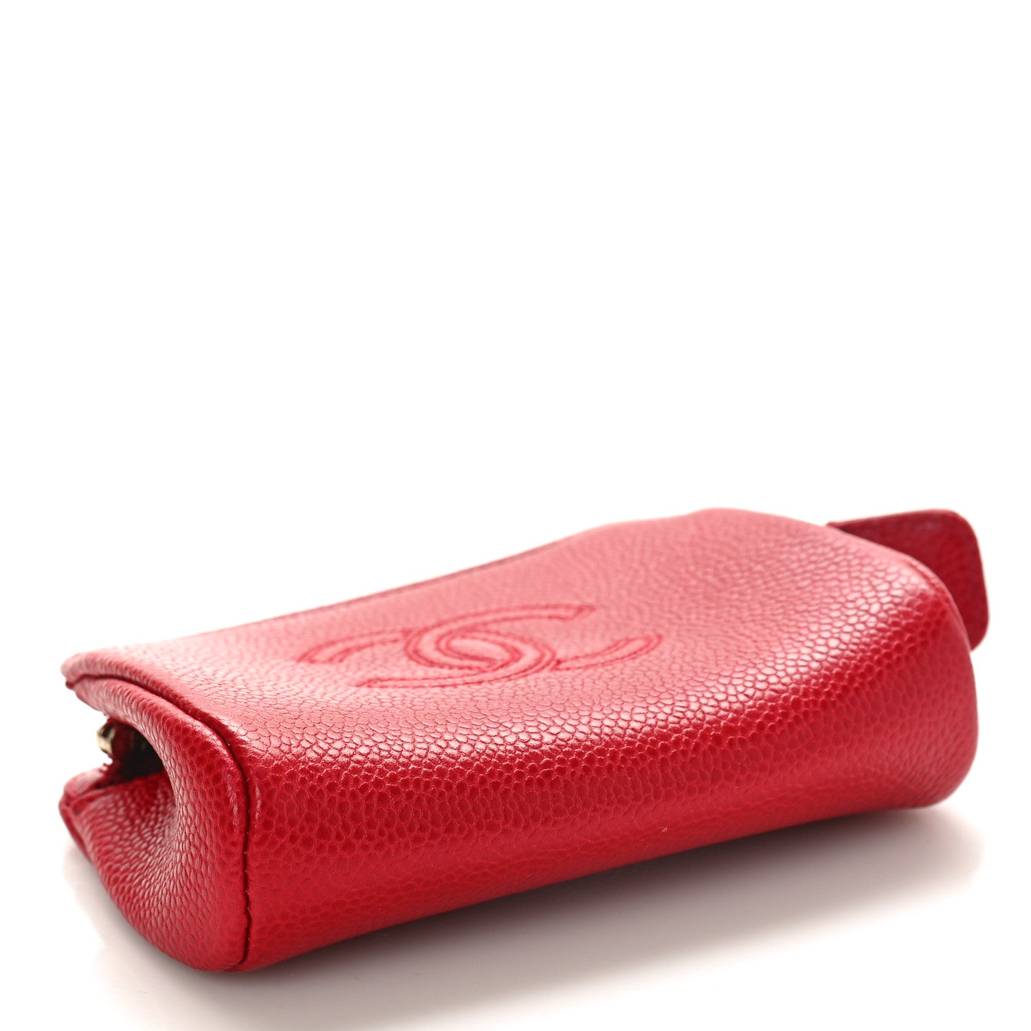 Chanel Caviar Timeless CC Cosmetic Pouch Bag Red 4 of 9