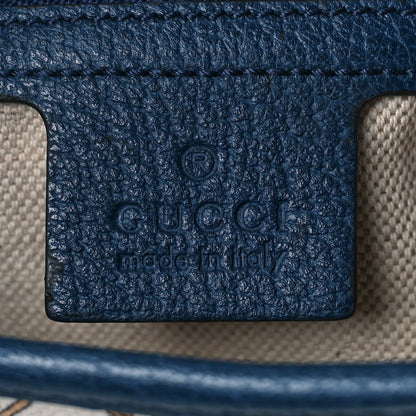 Gucci Canvas Flora Medium Jackie Hobo Blue Agata 6 of 11