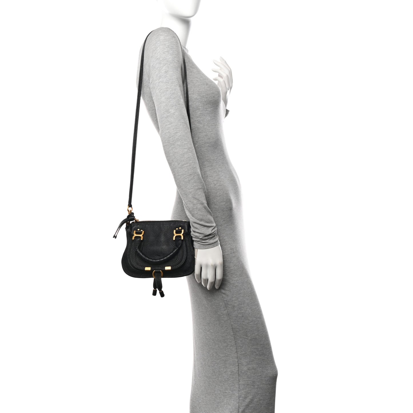 Calfskin Mini Marcie Satchel Black