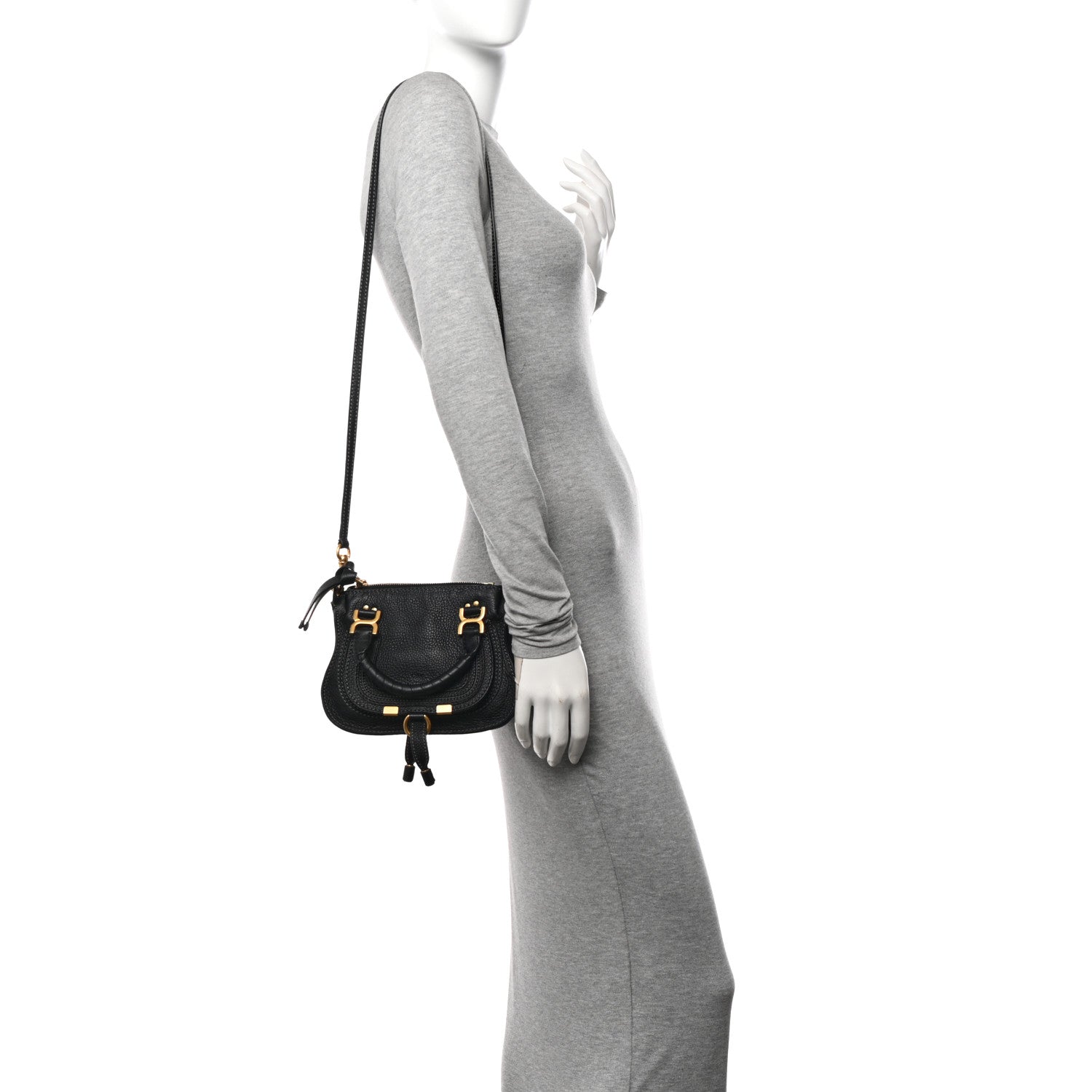 Chloe Calfskin Mini Marcie Satchel Black 2 of 10