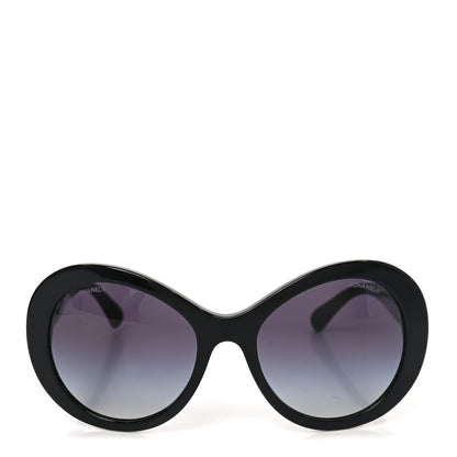 Chanel Oval CC Sunglasses 5372-A Black 2 of 7
