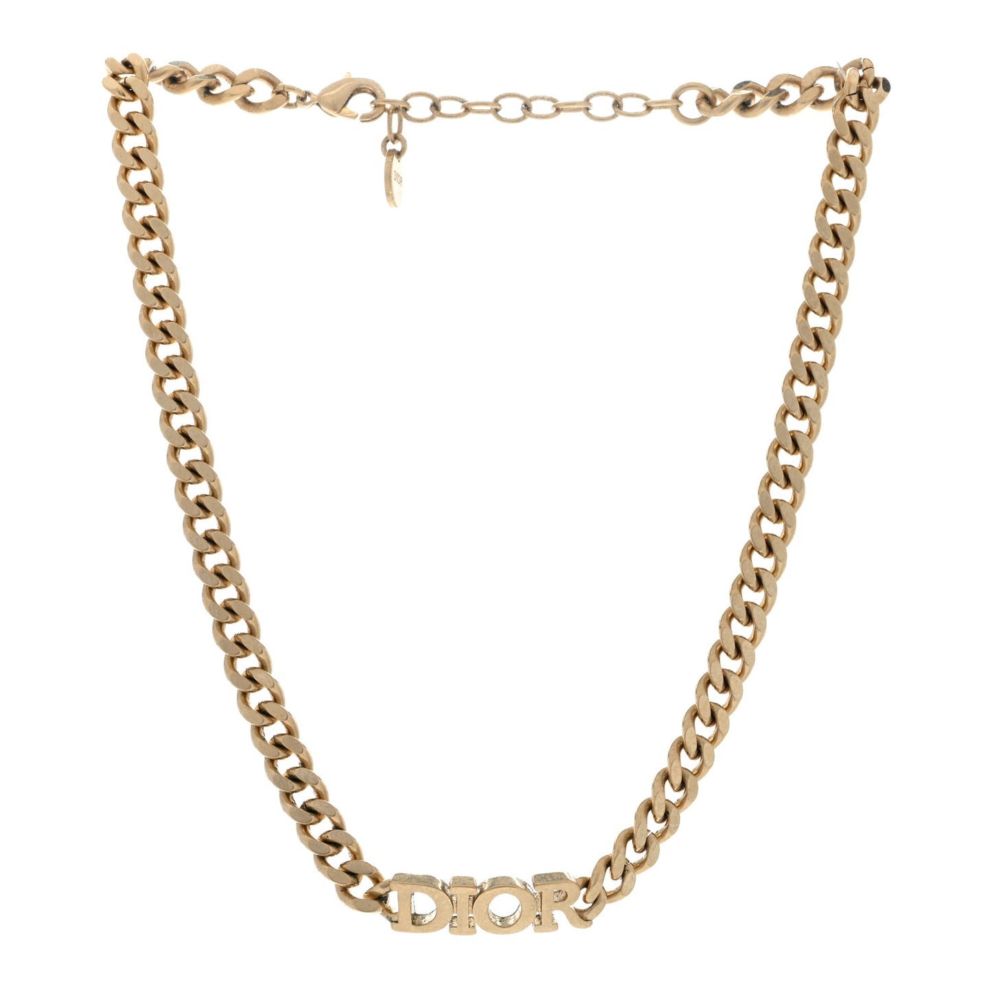 Metal Chain Choker Necklace Gold