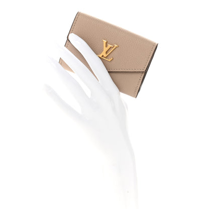 Louis Vuitton Calfskin Lockmini Wallet Greige 2 of 8