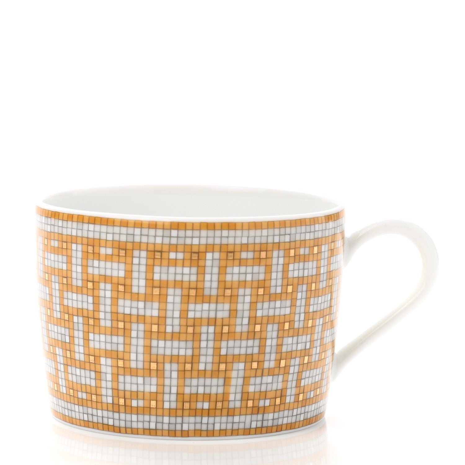 Hermes Porcelain Mosaique Au 24 Gold Tea Cup 1 of 7