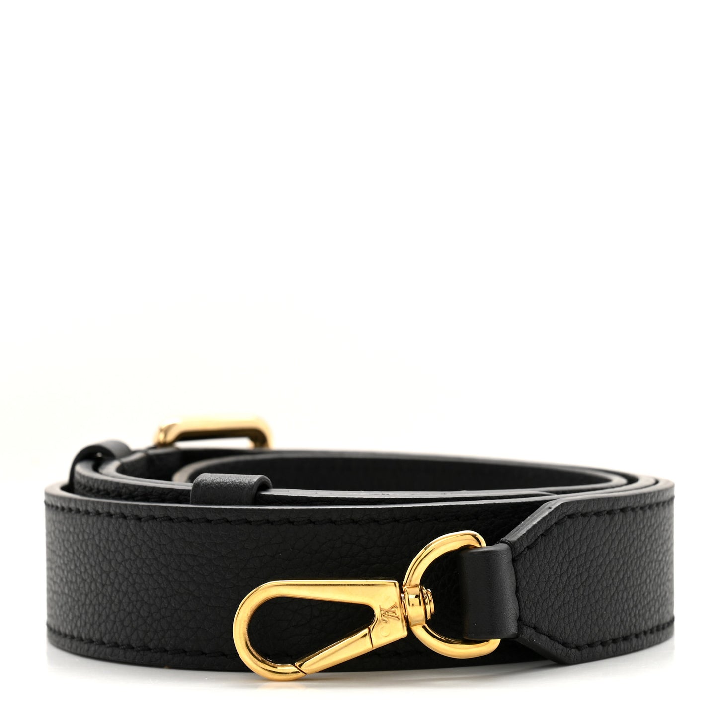 Grained Calfskin Adjustable Shoulder Strap Black