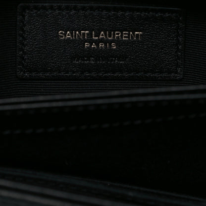 Saint Laurent Calfskin Y Quilted Monogram Toy Loulou Crossbody Bag Black 6 of 9