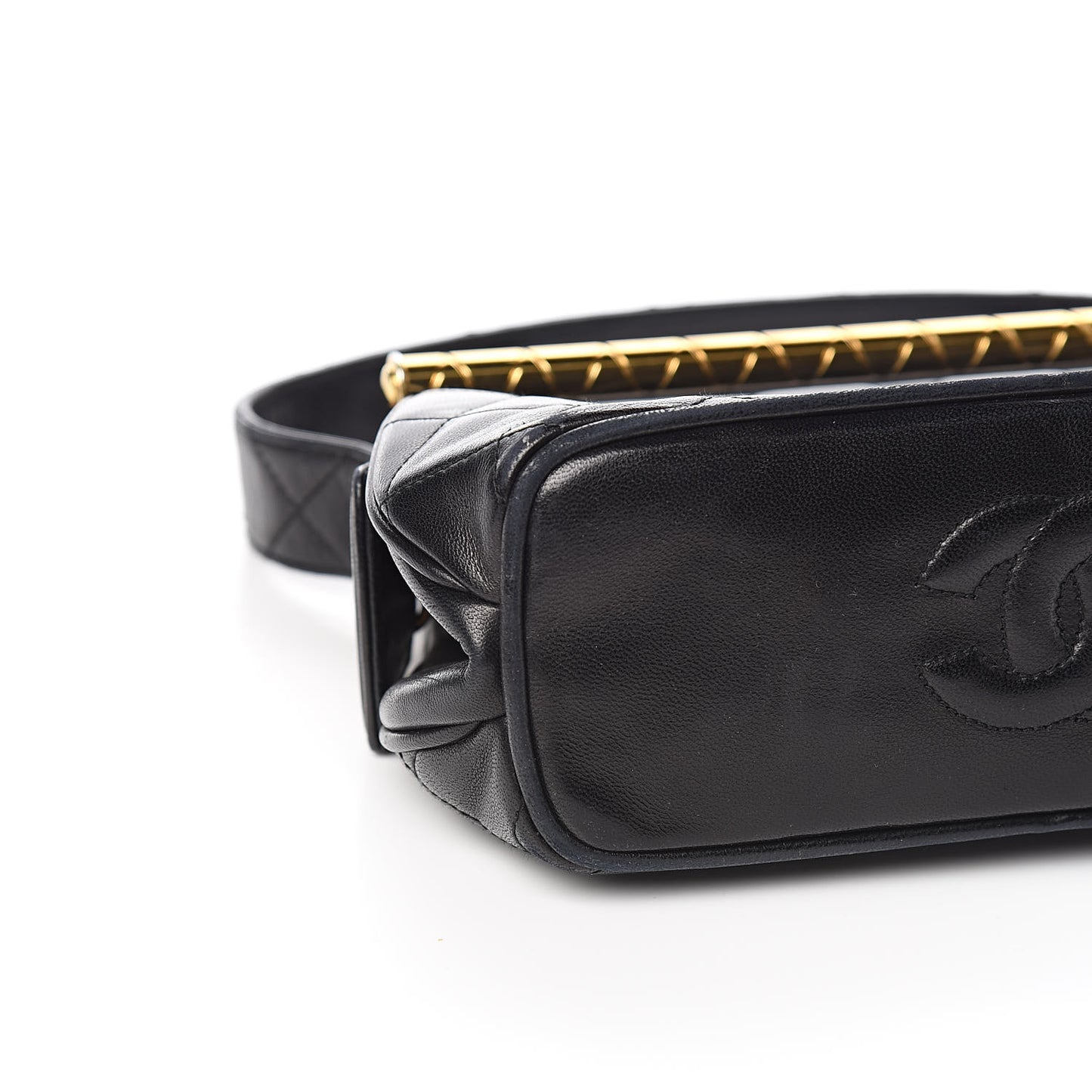 Lambskin Quilted Shoulder Bag Black
