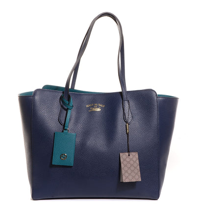 Gucci Dollar Calfskin Medium Swing Tote Marine Deep Cobalt 1 of 8