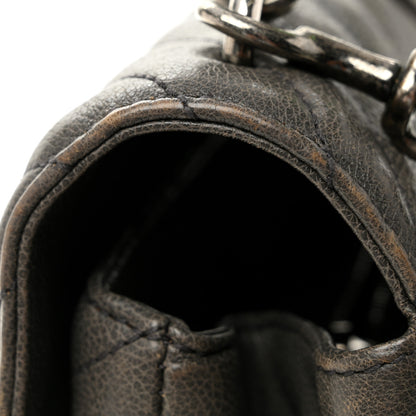 Saint Laurent Sheepskin Matelasse Chevron Monogram Medium College Bag Asphalt 13 of 15
