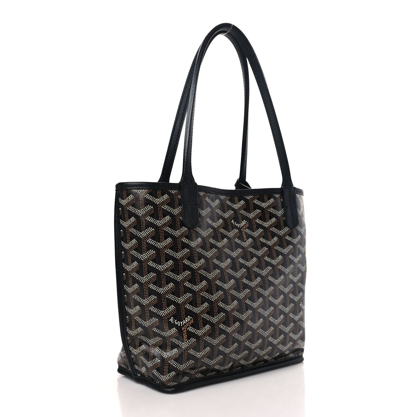 Goyardine Reversible Mini Anjou Black