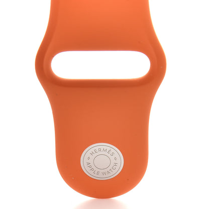 Hermes Silicone 44mm Apple Sports Watch Single Tour Band Orange 3 of 6