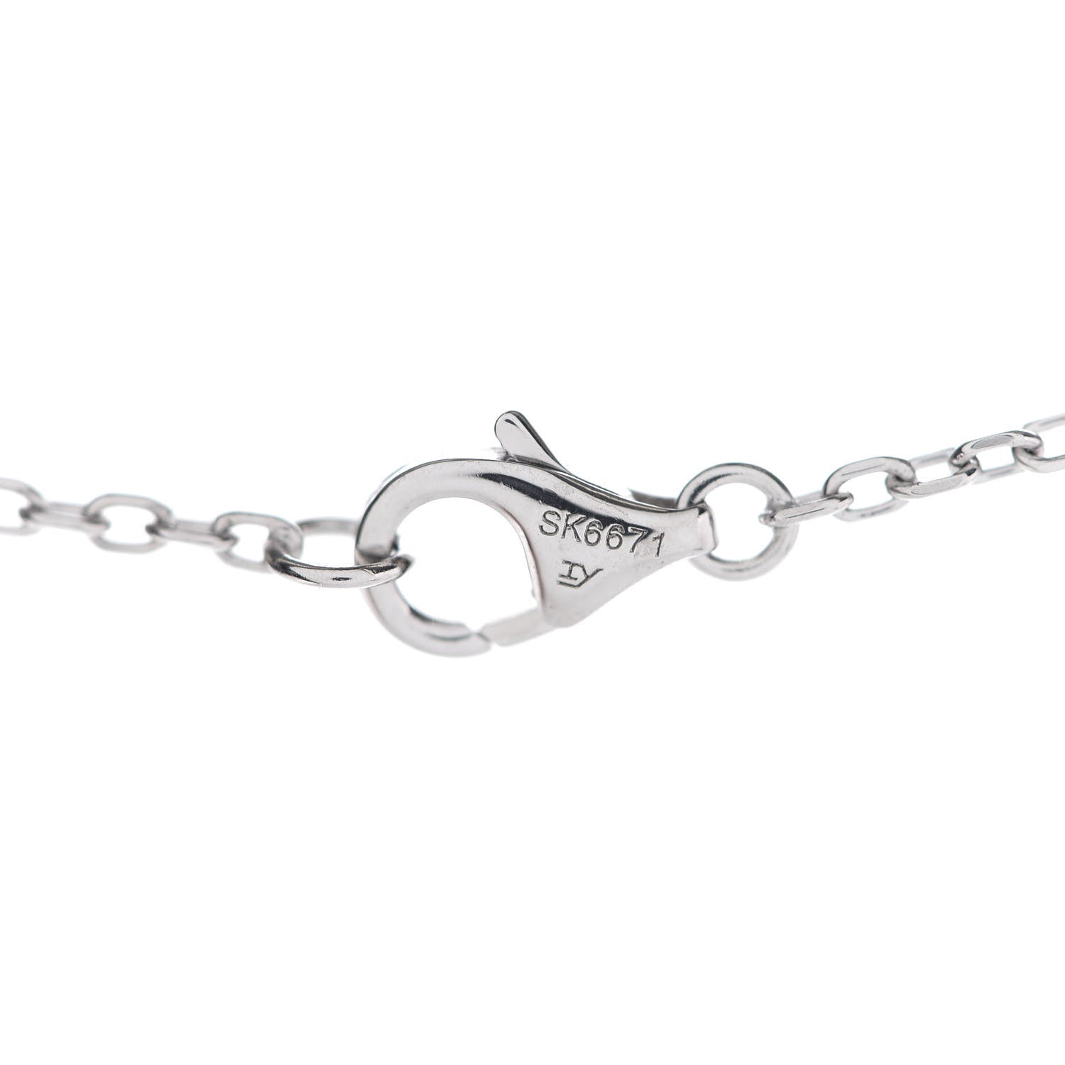 Cartier 18K White Gold Diamond Extra Small C Hearts And Symbols Necklace 5 of 6