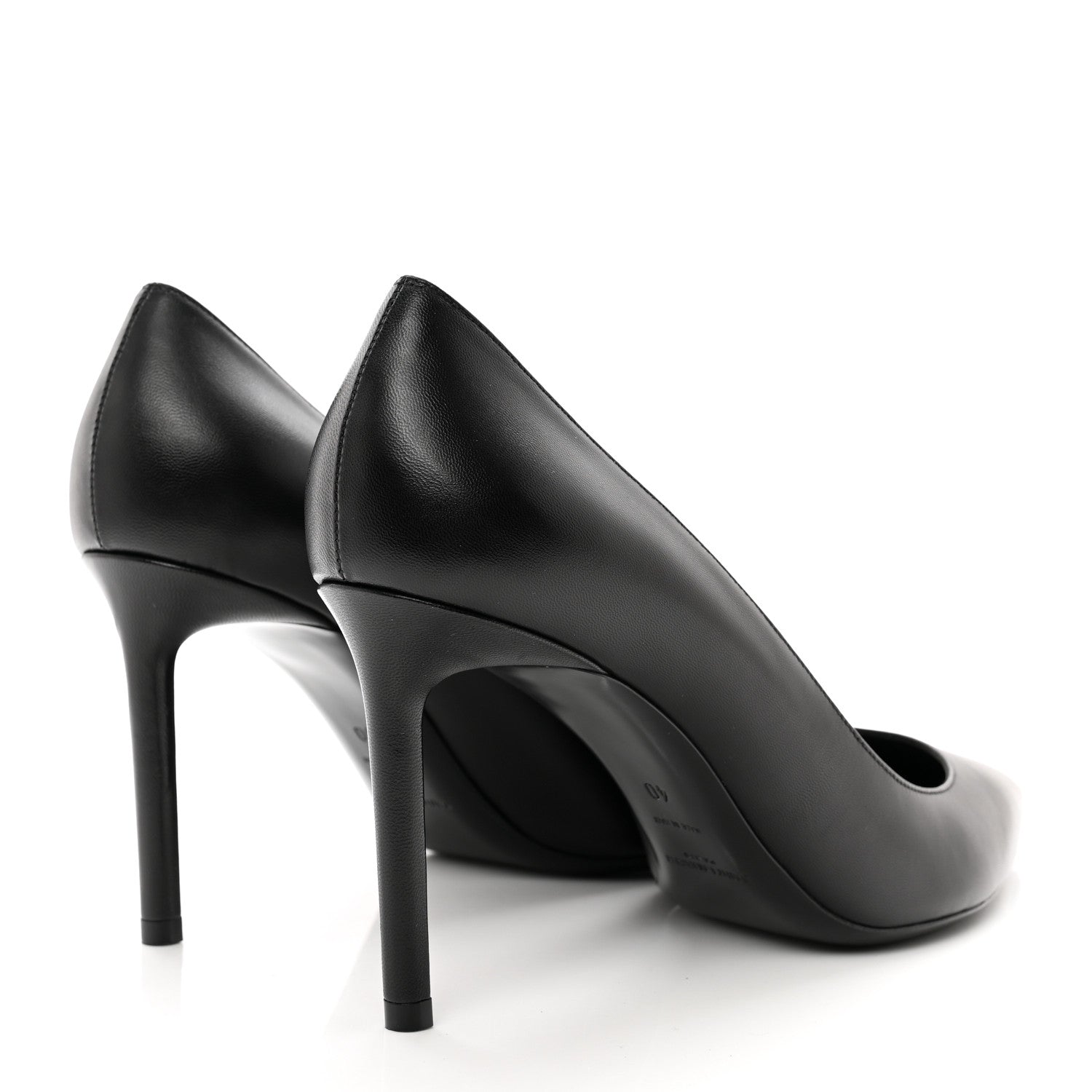 Saint Laurent Calfskin Anja 85 Pumps 40 Black 4 of 9
