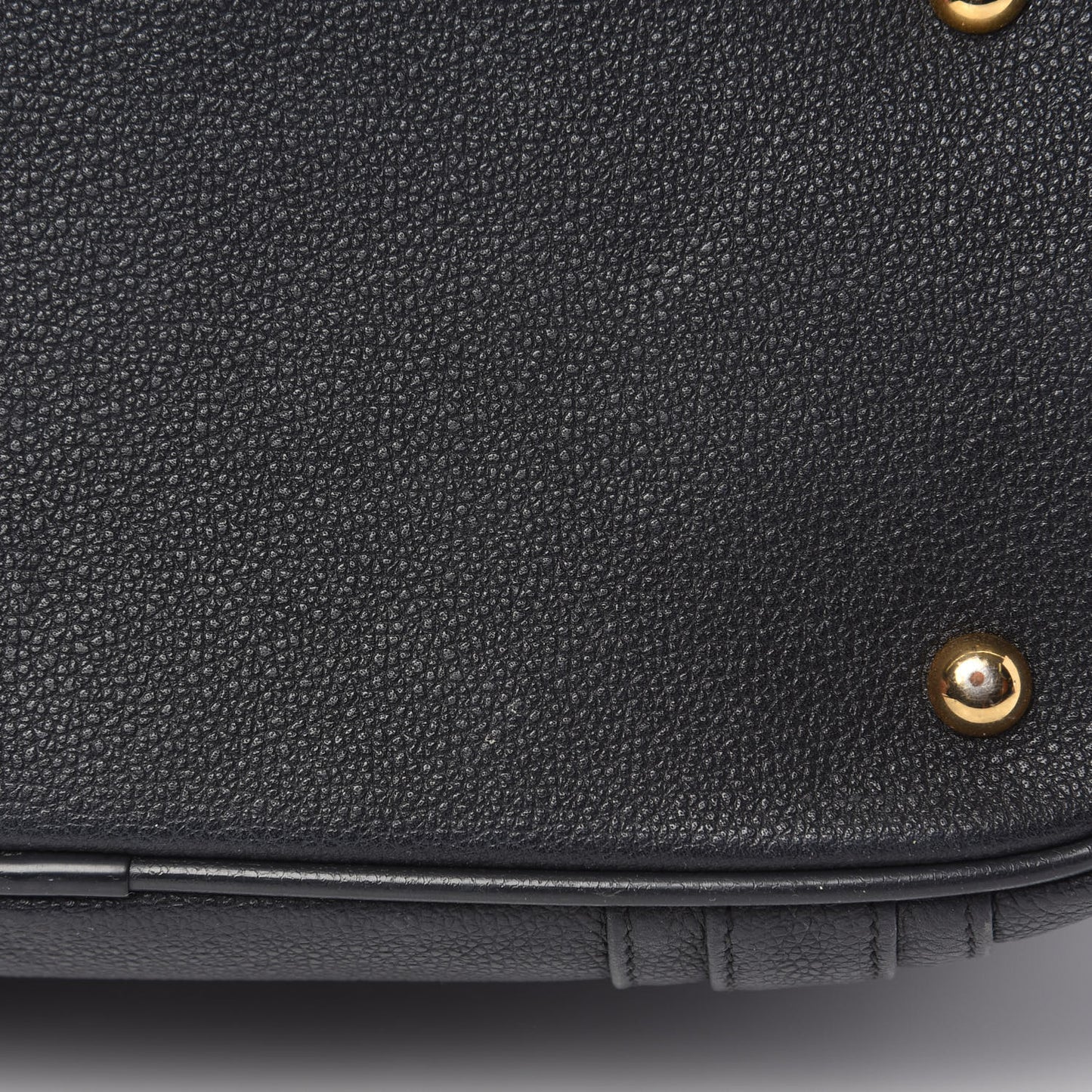 Grained Calfskin Mini Tote Black