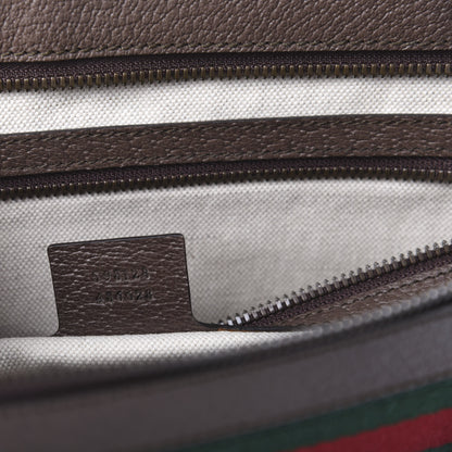Gucci GG Supreme Monogram Textured Calfskin Web Ophidia Documents Holder Beige Ebony New Acero 9 of 10
