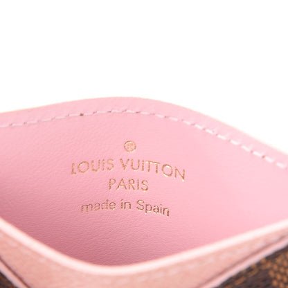 Louis Vuitton Damier Ebene Caissa Card Holder Rose Ballerine 6 of 8