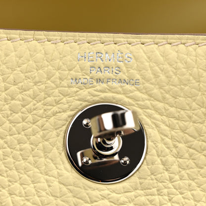 Hermes Taurillon Clemence Mini Lindy 20 Jaune Milton 6 of 12