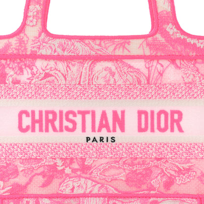 Christian Dior Canvas Embroidered Mini Toile De Jouy Book Tote Pink 8 of 13