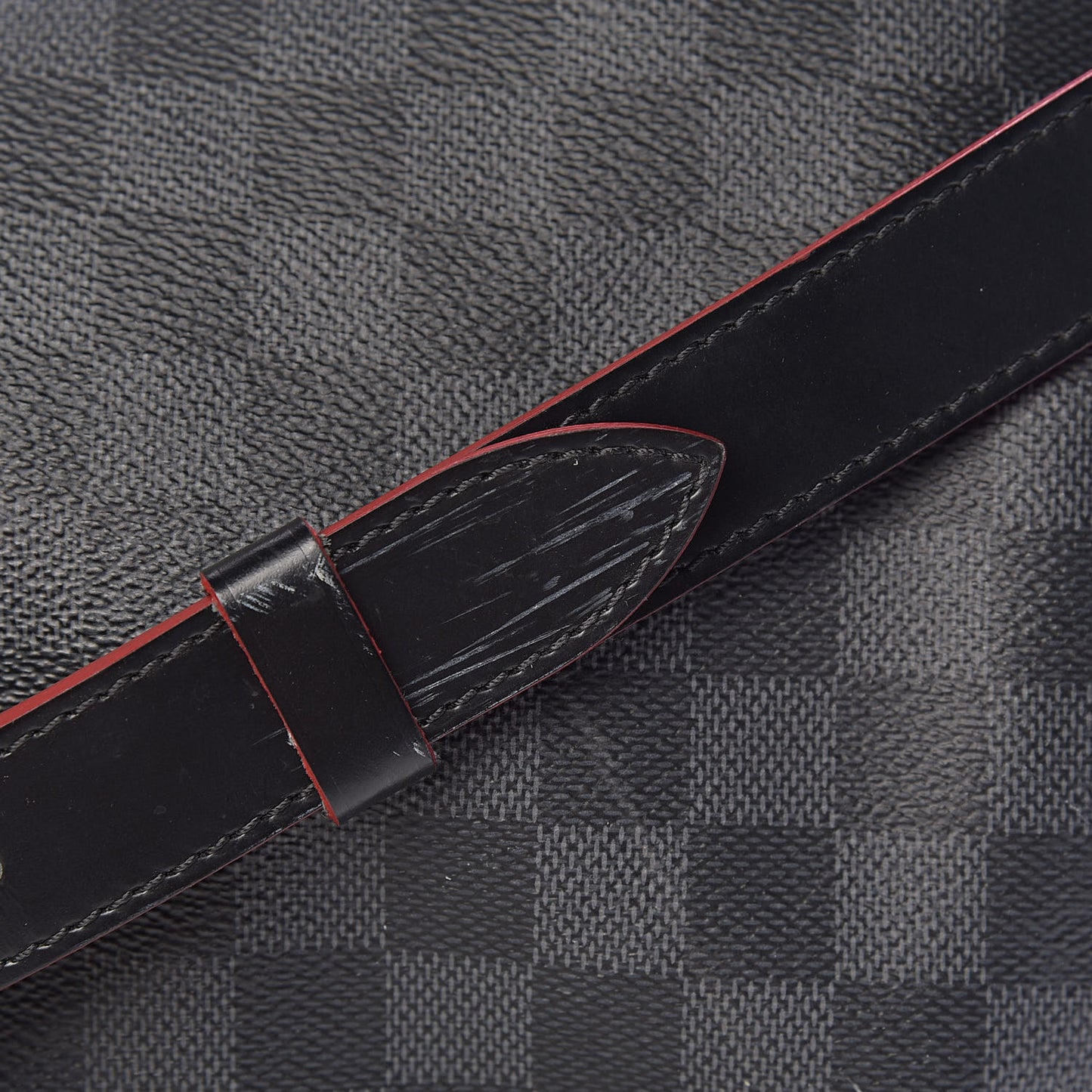Damier Graphite Keepall Bandouliere 55 Rouge