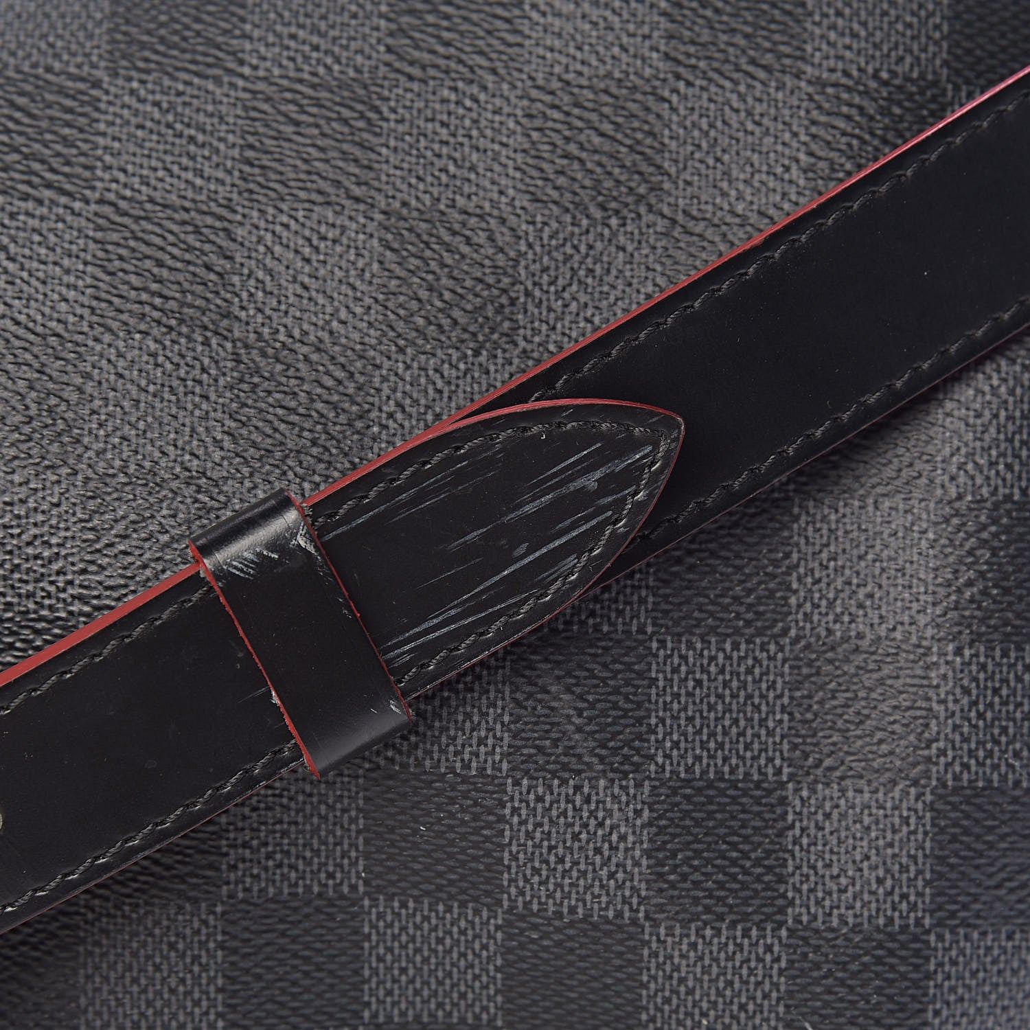 Louis Vuitton Damier Graphite Keepall Bandouliere 55 Rouge 16 of 21