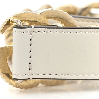 Gucci Calfskin Torchon Double G Chain 25mm Belt 85 34 Mystic White 5 of 7