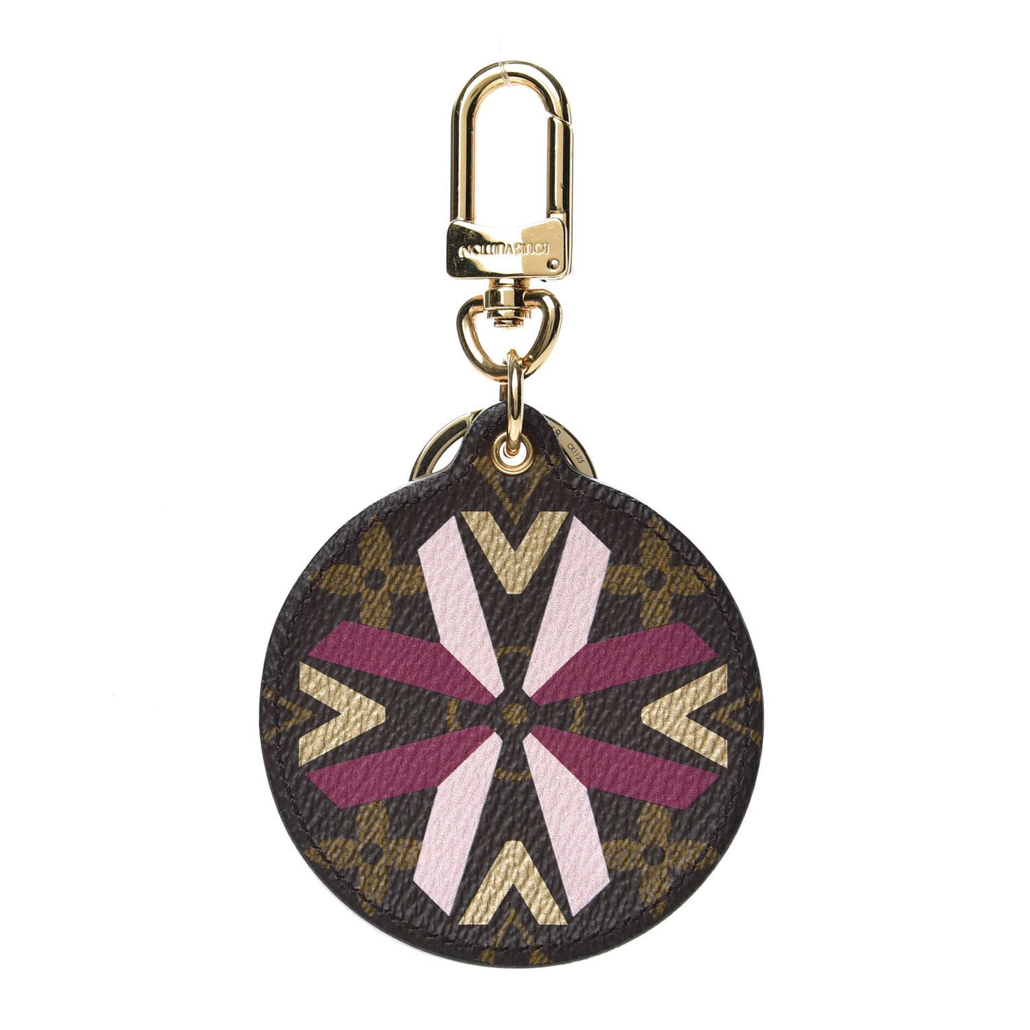 Monogram Illustre Multi V Bag Charm Key Ring Fuchsia