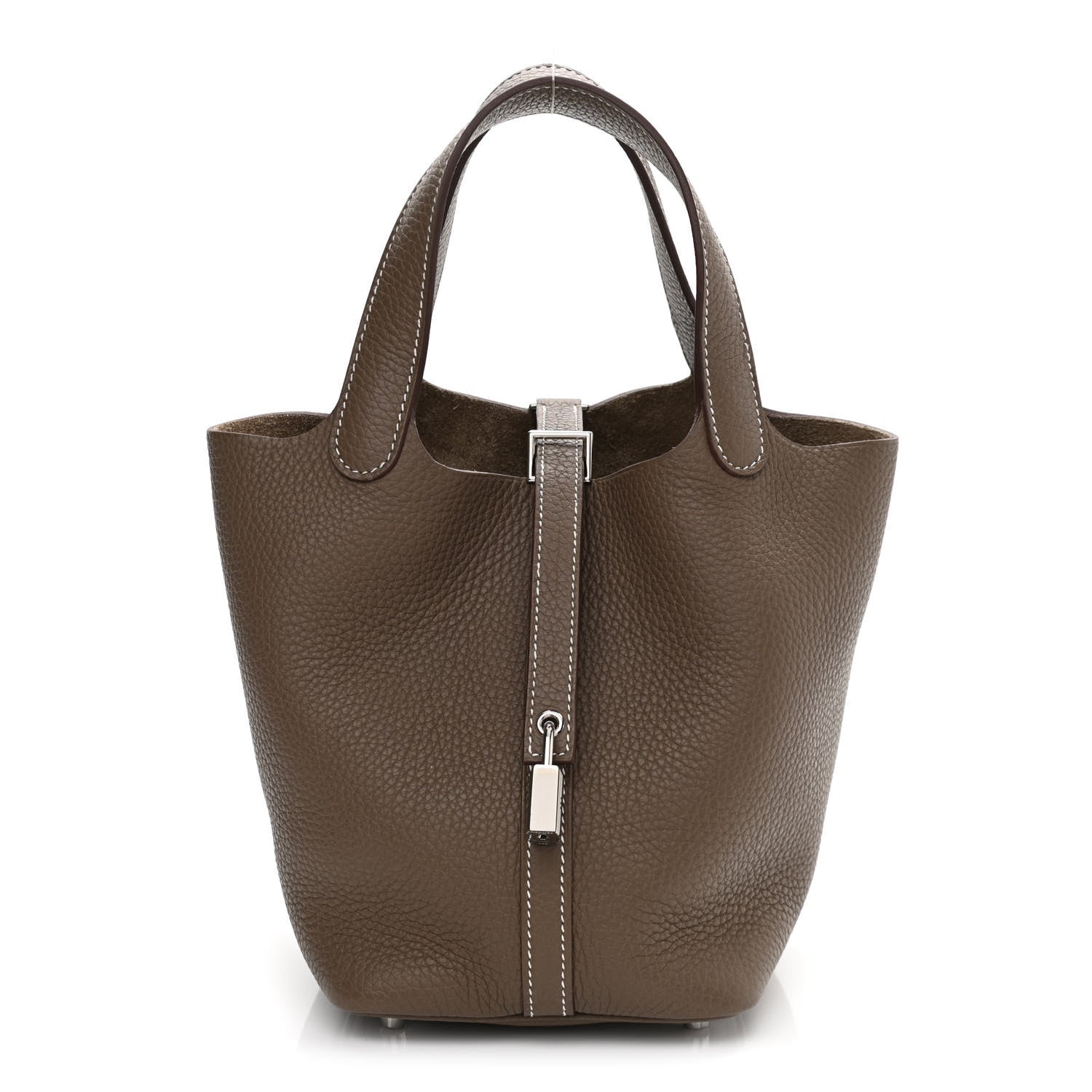 Hermes Taurillon Clemence Picotin Lock 18 PM Etoupe 1 of 11