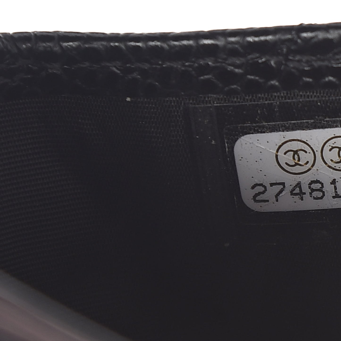 Caviar Quilted Card Holder Black