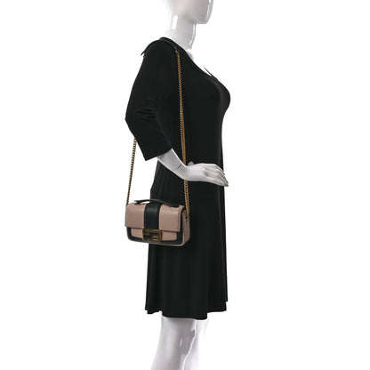 Fendi Nappa Apolo Bi-Color Mini Chain Baguette Rosa Quarzo Black 2 of 12