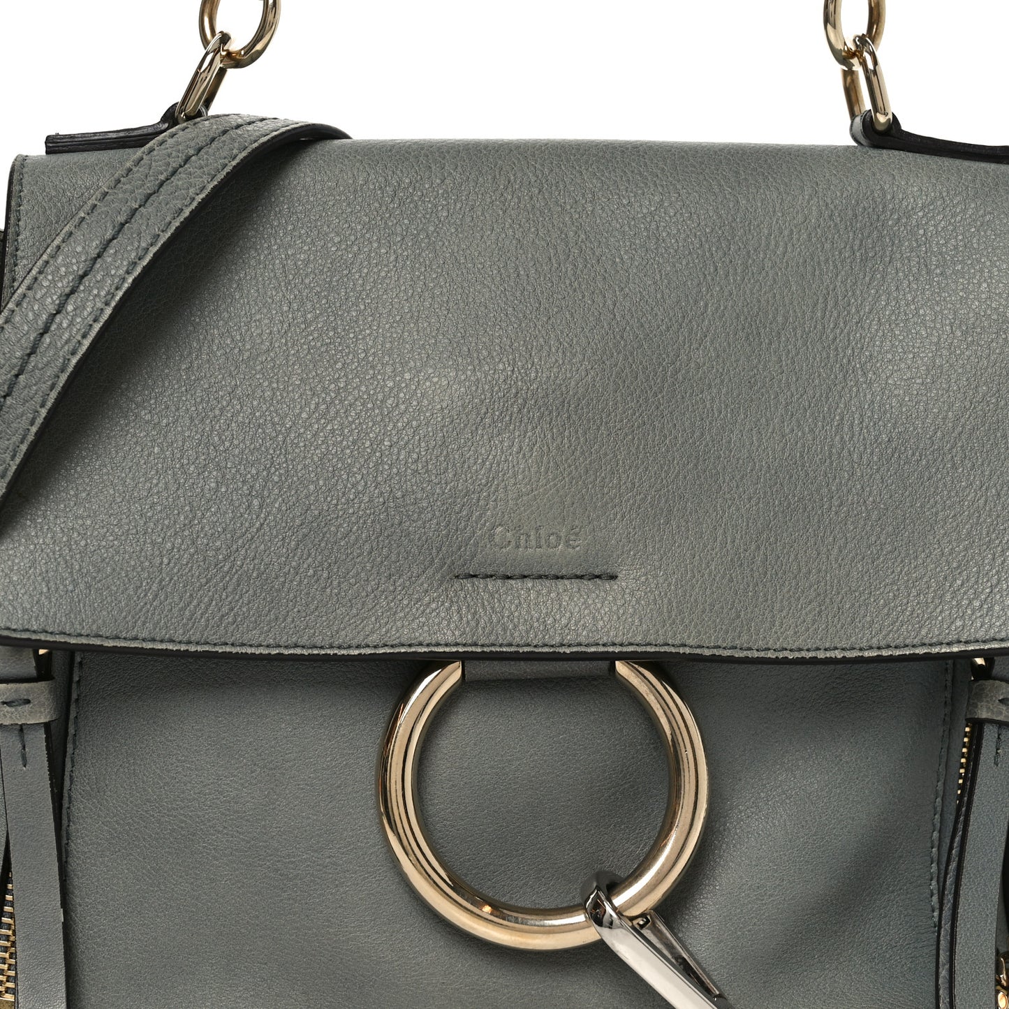 Calfskin Small Faye Day Shoulder Bag Cloudy Blue